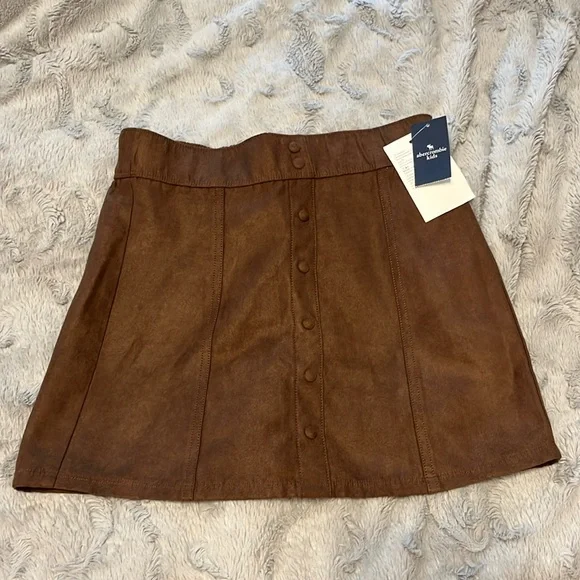 Brown suede skirt - Picture 1 of 4